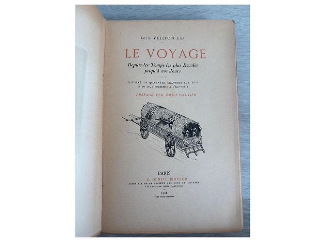 Louis Vuitton Fils Livre Le Voyage Édition 1894 Marron Multicolore Beige - vue 7