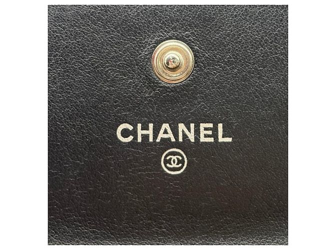 Carteira longa de couro caviar Chanel Preto - vista 3