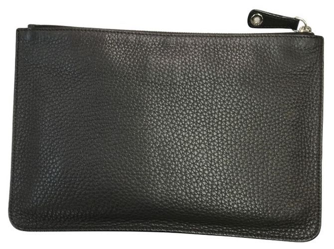 Clutch Fendi in pelle nera Nero - vista 2