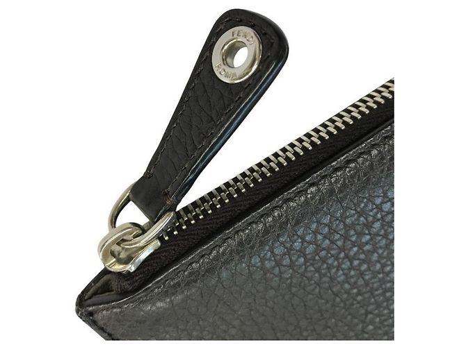Clutch Fendi in pelle nera Nero - vista 6