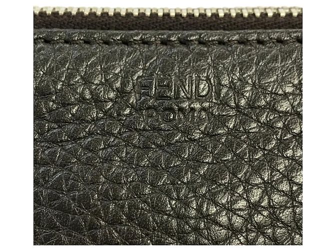 Clutch Fendi in pelle nera Nero - vista 8
