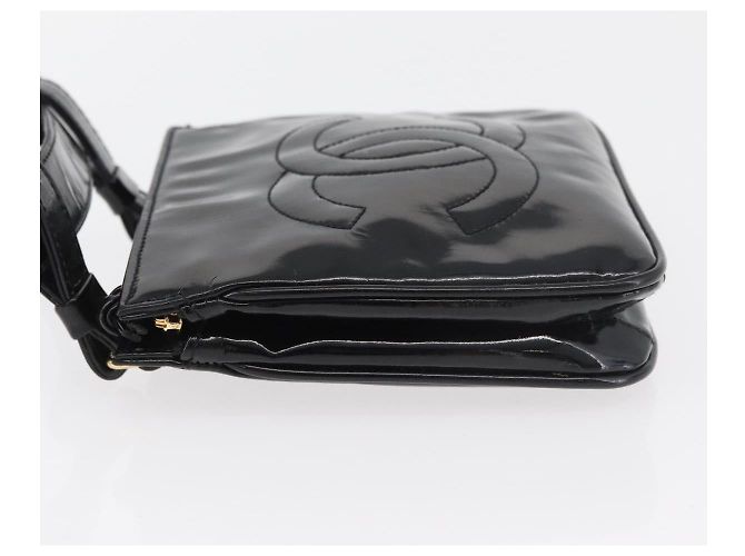 Borsa cintura Chanel Vintage Timeless in vernice Nero - vista 4