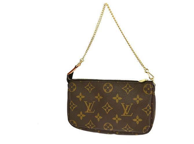 Louis Vuitton Mini pochette accessoires Canvas Mini Castaño - vista 2
