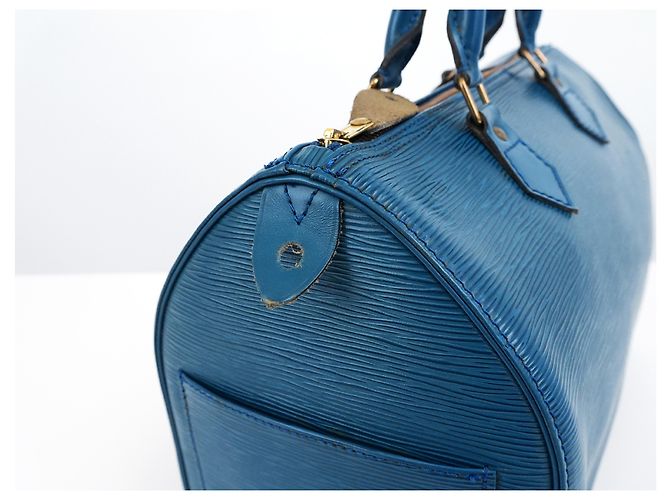 Borsa Louis Vuitton Speedy in pelle Epi 35 Nero - vista 7