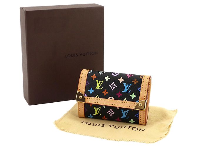 Louis Vuitton Monogram Multicolor Münzbeutel Schwarz - Ansicht 2