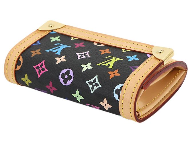 Louis Vuitton Monogram Multicolor Münzbeutel Schwarz - Ansicht 4