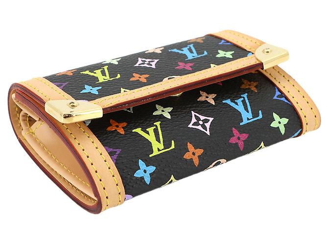 Louis Vuitton Monogram Multicolor Münzbeutel Schwarz - Ansicht 5