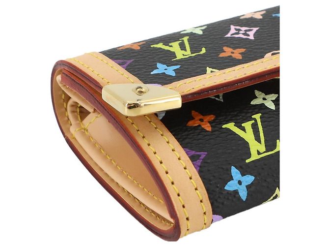 Louis Vuitton Monogram Multicolor Münzbeutel Schwarz - Ansicht 8