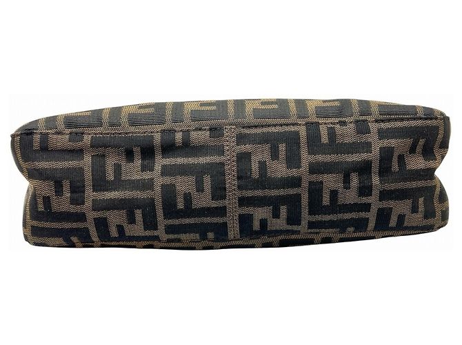 Borsa a tracolla a secchiello Fendi Zucca Mamma Marrone - vista 4