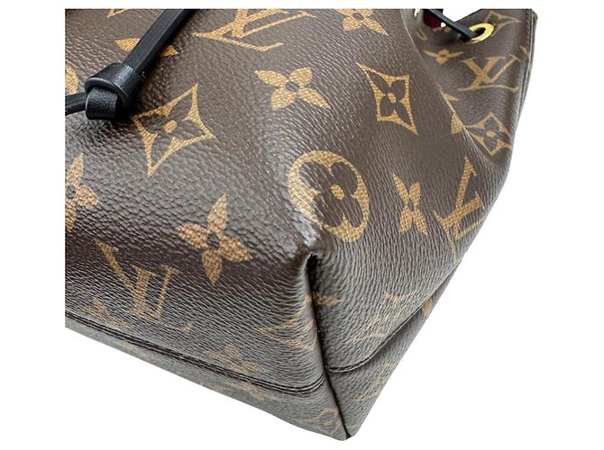 Zaino Louis Vuitton Montsouris NMBB M45516 Monogram Leather Marrone Nero - vista 7