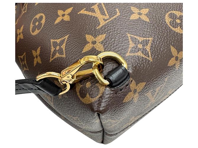 Zaino Louis Vuitton Montsouris NMBB M45516 Monogram Leather Marrone Nero - vista 9