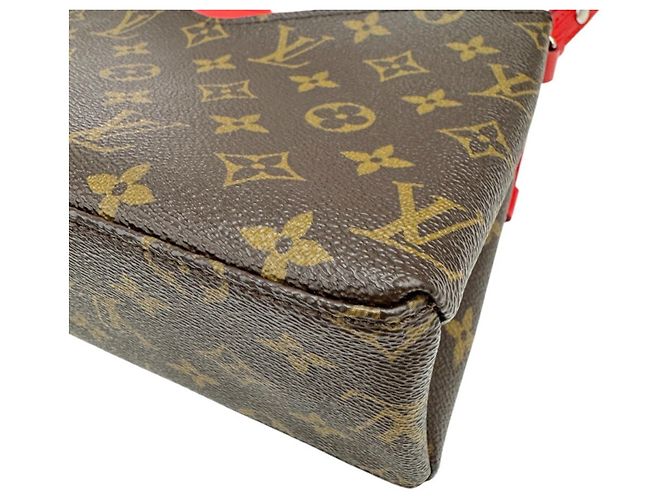 Borsa a tracolla Louis Vuitton Monogram Saint Michel Epi Marrone - vista 9