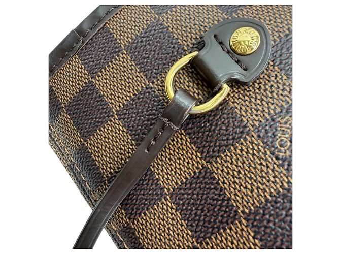Borsa a tracolla Louis Vuitton Neverfull MM Damier Marrone - vista 11