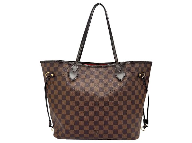 Borsa a tracolla Louis Vuitton Neverfull MM Damier Marrone - vista 2