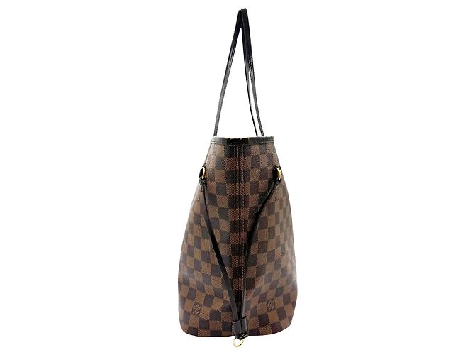 Borsa a tracolla Louis Vuitton Neverfull MM Damier Marrone - vista 4