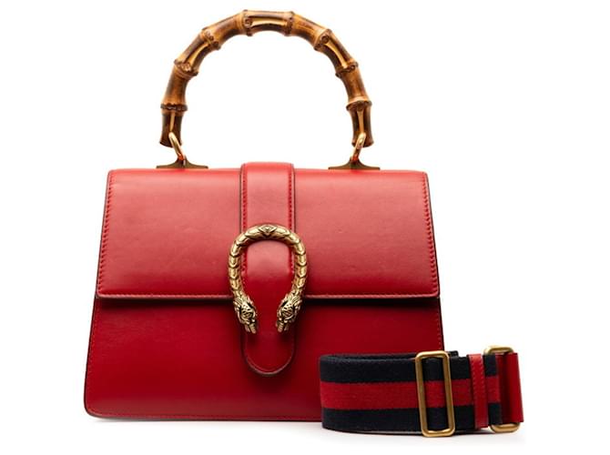 Borsa Gucci Dionysus Bamboo Rosso - vista 15