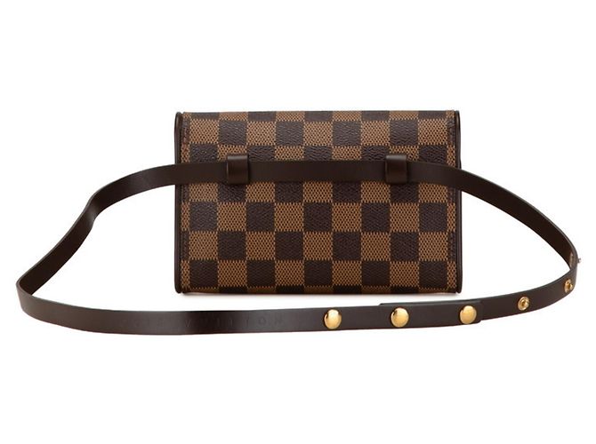 Pochette da vita Louis Vuitton Damier Florentine Marrone - vista 3