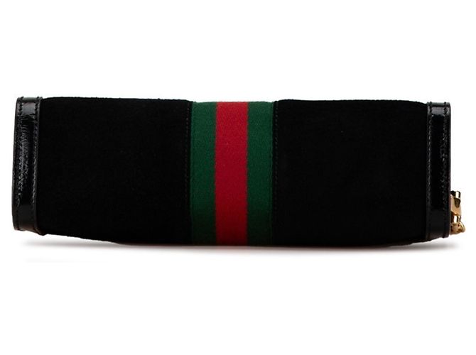 Borsa a tracolla con catena Gucci Ophidia Sherry Line Nero - vista 4