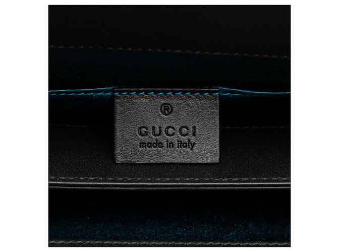 Borsa a tracolla con catena Gucci Ophidia Sherry Line Nero - vista 6