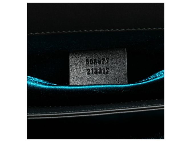 Borsa a tracolla con catena Gucci Ophidia Sherry Line Nero - vista 7