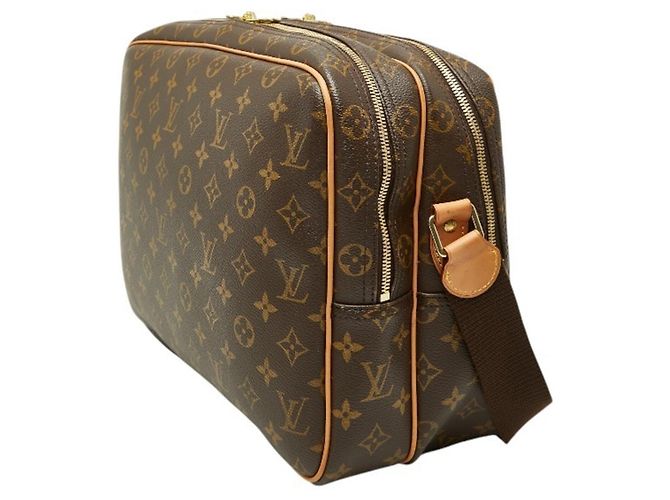 Borsa a tracolla Louis Vuitton Monogram Reporter GM Marrone - vista 2
