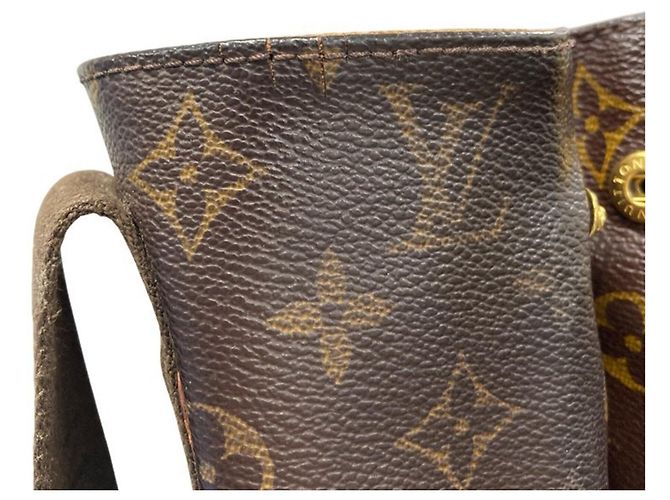 Borsa Tote Louis Vuitton Monogram Cabas Bobour Marrone - vista 7