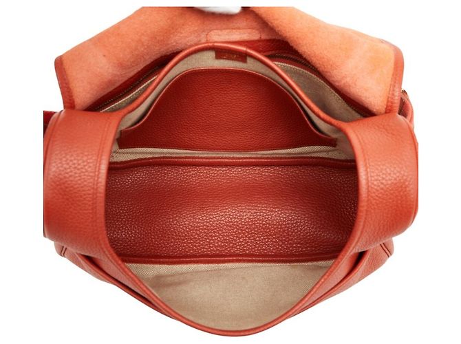 Hermès Borsa a tracolla Hermes Bour Lang Crossbody Rosa Arancione - vista 9