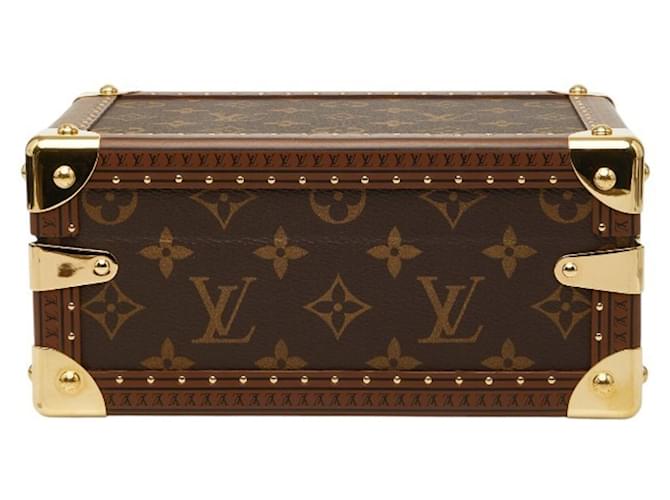 Borsa Louis Vuitton Monogram Petite Valise Mini Trunk Marrone - vista 3