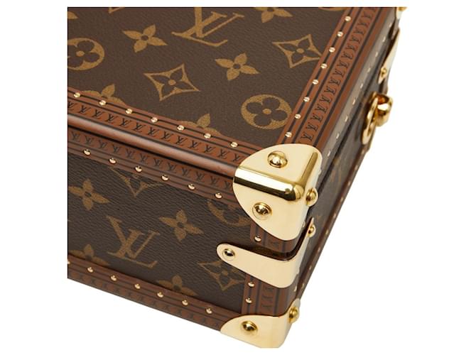 Borsa Louis Vuitton Monogram Petite Valise Mini Trunk Marrone - vista 4