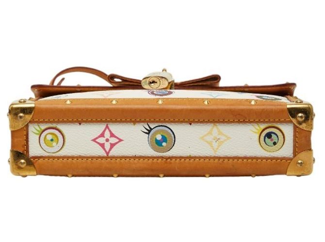 Louis Vuitton I Love Monogram Takashi Murakami Pochette Miss You Shoulder Bag Bianco - vista 3