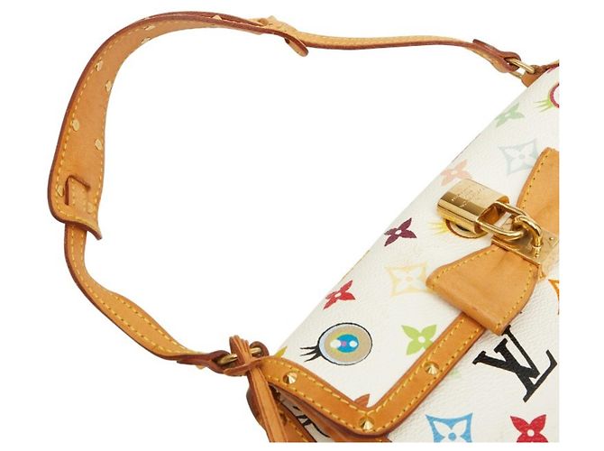 Louis Vuitton I Love Monogram Takashi Murakami Pochette Miss You Shoulder Bag Bianco - vista 8