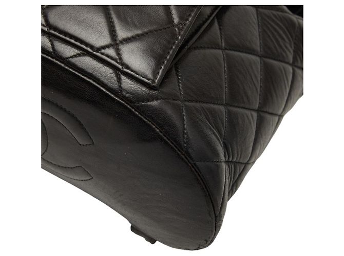 Chanel Matelassé Coco Mark Chain Rucksack Schwarz - Ansicht 4