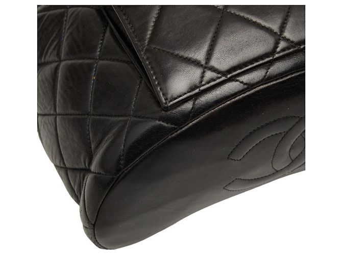 Chanel Matelassé Coco Mark Chain Rucksack Schwarz - Ansicht 5