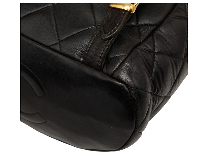 Chanel Matelassé Coco Mark Chain Rucksack Schwarz - Ansicht 6