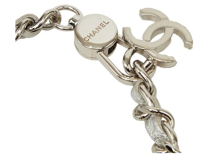 Bolso de Hombro Pouch Chanel Mini Matelassé Coco Mark Chain Plata - vista 7