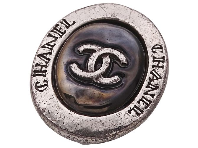 Chanel Clip-Ohrringe Schwarz und Silber - Ansicht 8