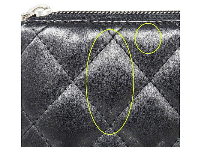 Chanel Cambon Long Wallet aus schwarzem Lammleder - Ansicht 12