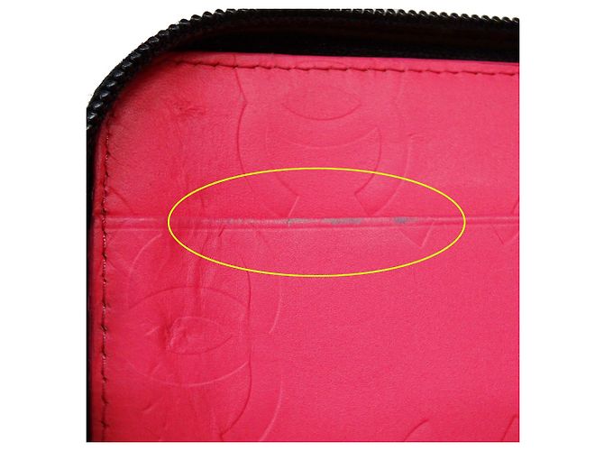 Chanel Cambon Long Wallet aus schwarzem Lammleder - Ansicht 14