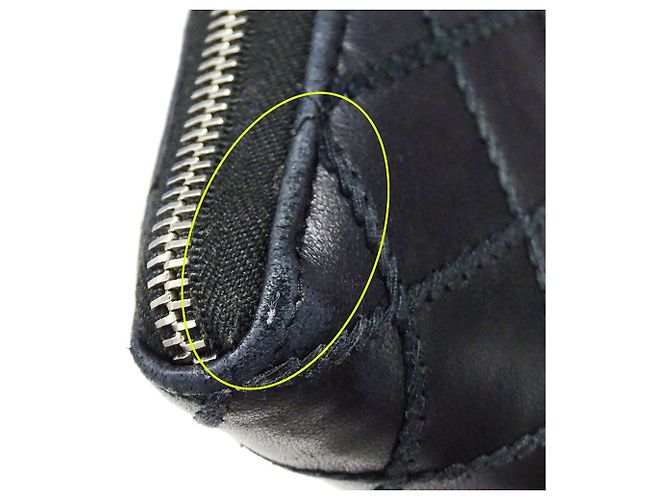 Cartera de cuero con doble pliegue Chanel Negro - vista 10