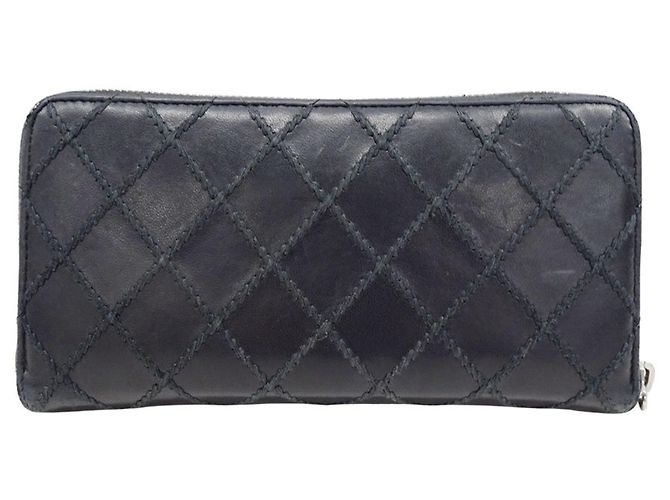Cartera de cuero con doble pliegue Chanel Negro - vista 2