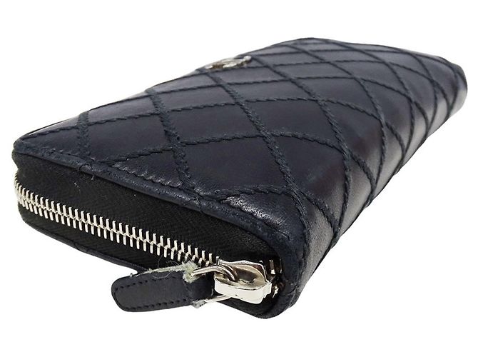 Cartera de cuero con doble pliegue Chanel Negro - vista 3