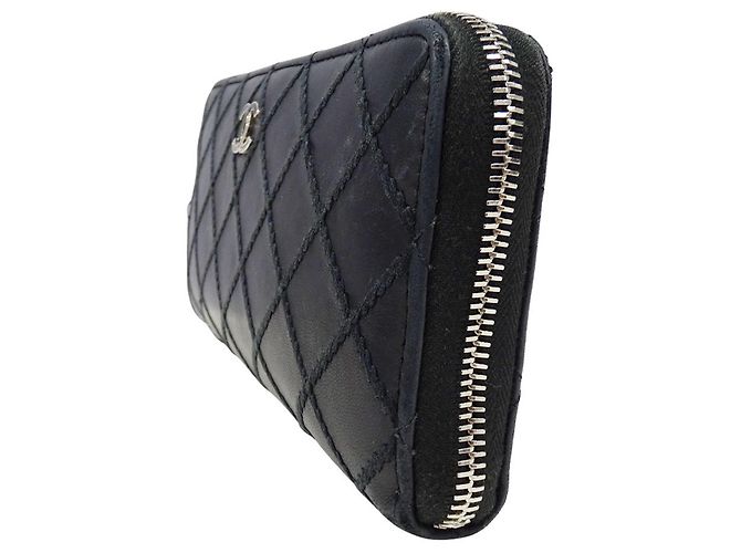 Cartera de cuero con doble pliegue Chanel Negro - vista 4