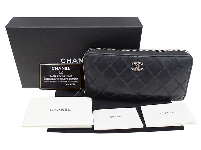 Cartera de cuero con doble pliegue Chanel Negro - vista 5