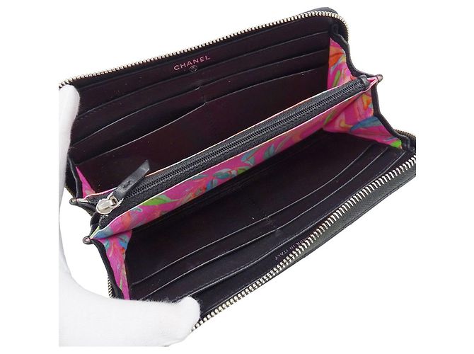 Cartera de cuero con doble pliegue Chanel Negro - vista 7