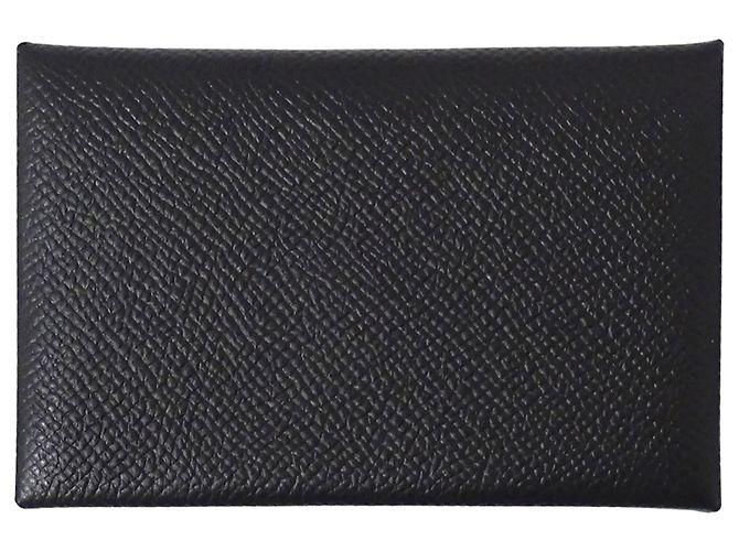 Tarjetero de piel Epsom Hermès Negro - vista 2