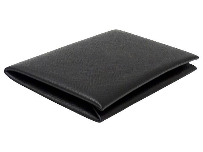 Tarjetero de piel Epsom Hermès Negro - vista 3