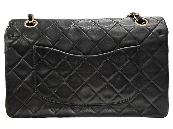 Borsa a tracolla Chanel A01112 Matelassé in pelle di agnello nera Nero - vista 2