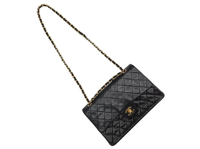 Borsa a tracolla Chanel A01112 Matelassé in pelle di agnello nera Nero - vista 9