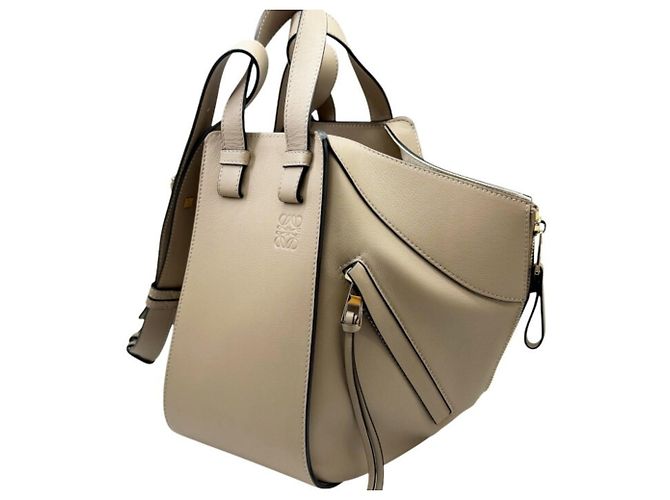 Borsa a tracolla in pelle Loewe Hammock Small Grigio - vista 4