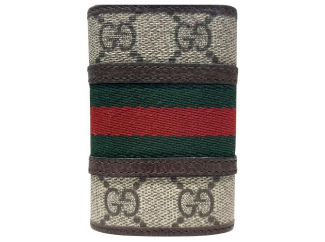 Gucci Ophidia GG Supreme Leder Schlüsselcase Braun - Ansicht 2